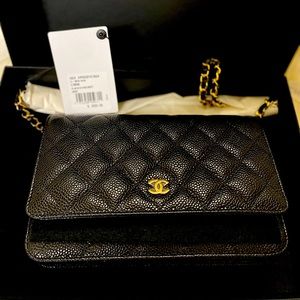 💯 Authentic Chanel Classic Wallet on Chain (WOC)